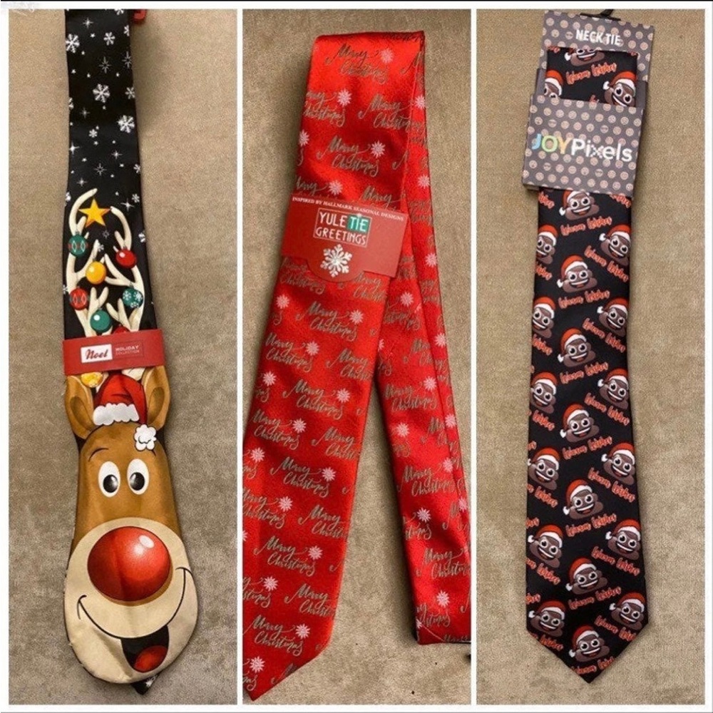 3 new men’s Christmas tie holiday neck tie gift